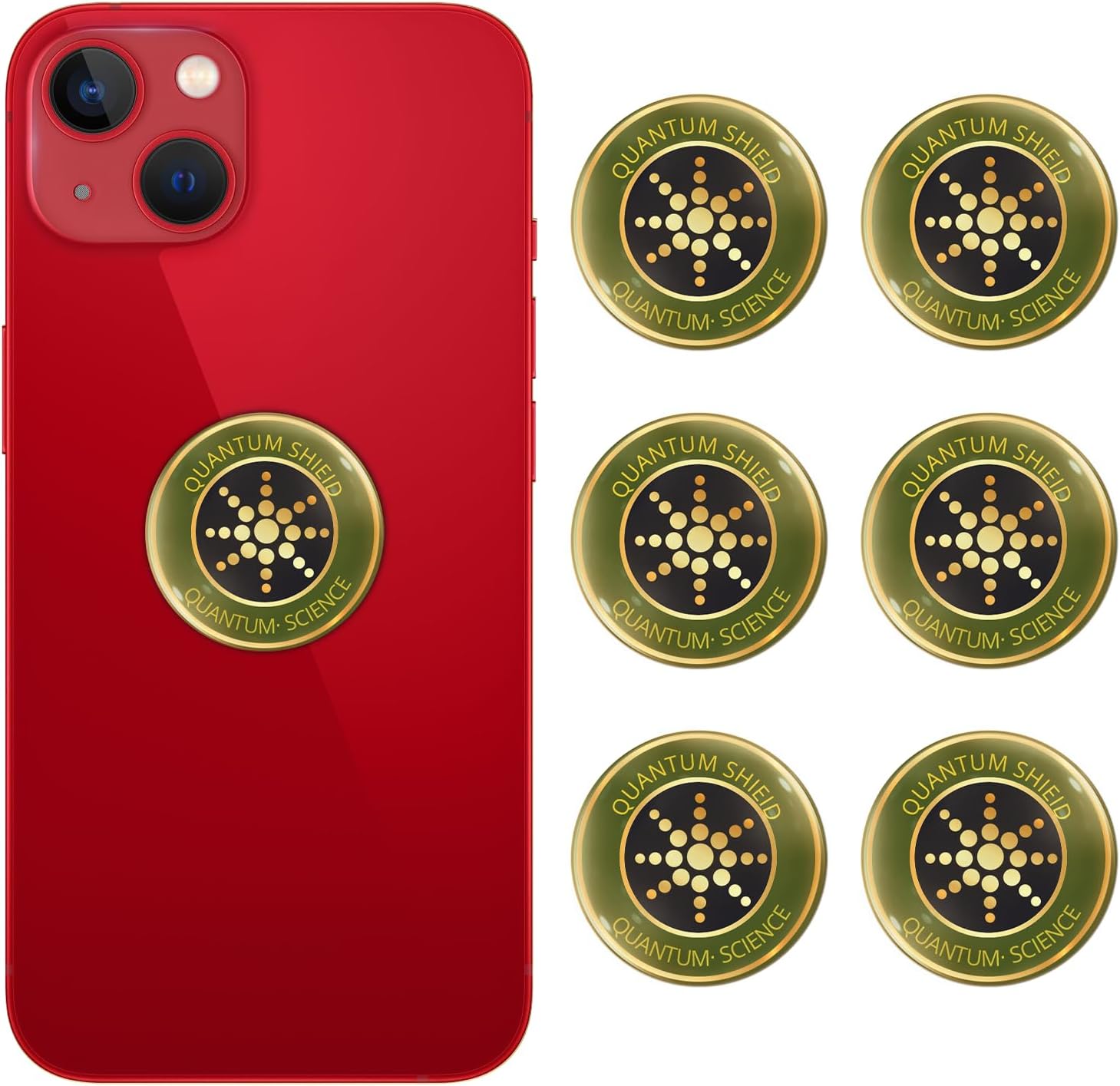 6-Pc Cell Phone Stickers: 99% Protection - Brown Cyan