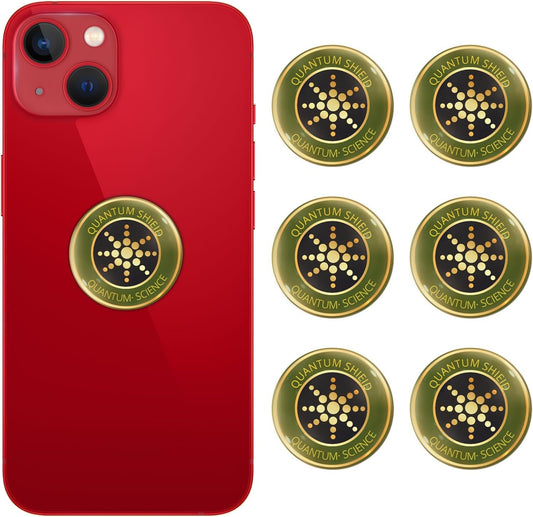 6-Pc Cell Phone Stickers: 99% Protection - Brown Cyan