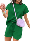 Dokotoo Women's 2 Piece Outfits Sweatsuit Short Sleeve Set - Casual