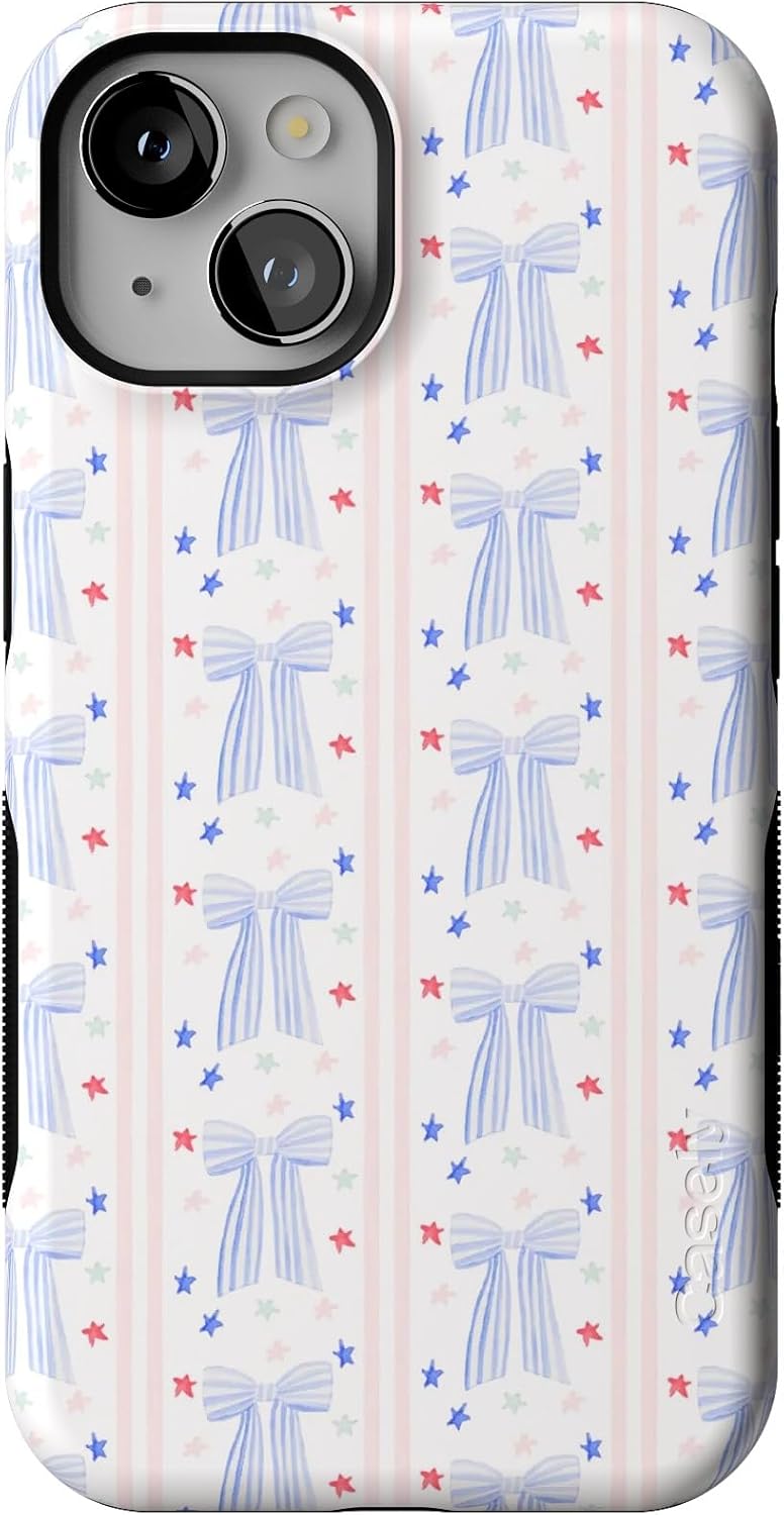 Casely iPhone 14 Case with Summer Bows Design for Bold Protection