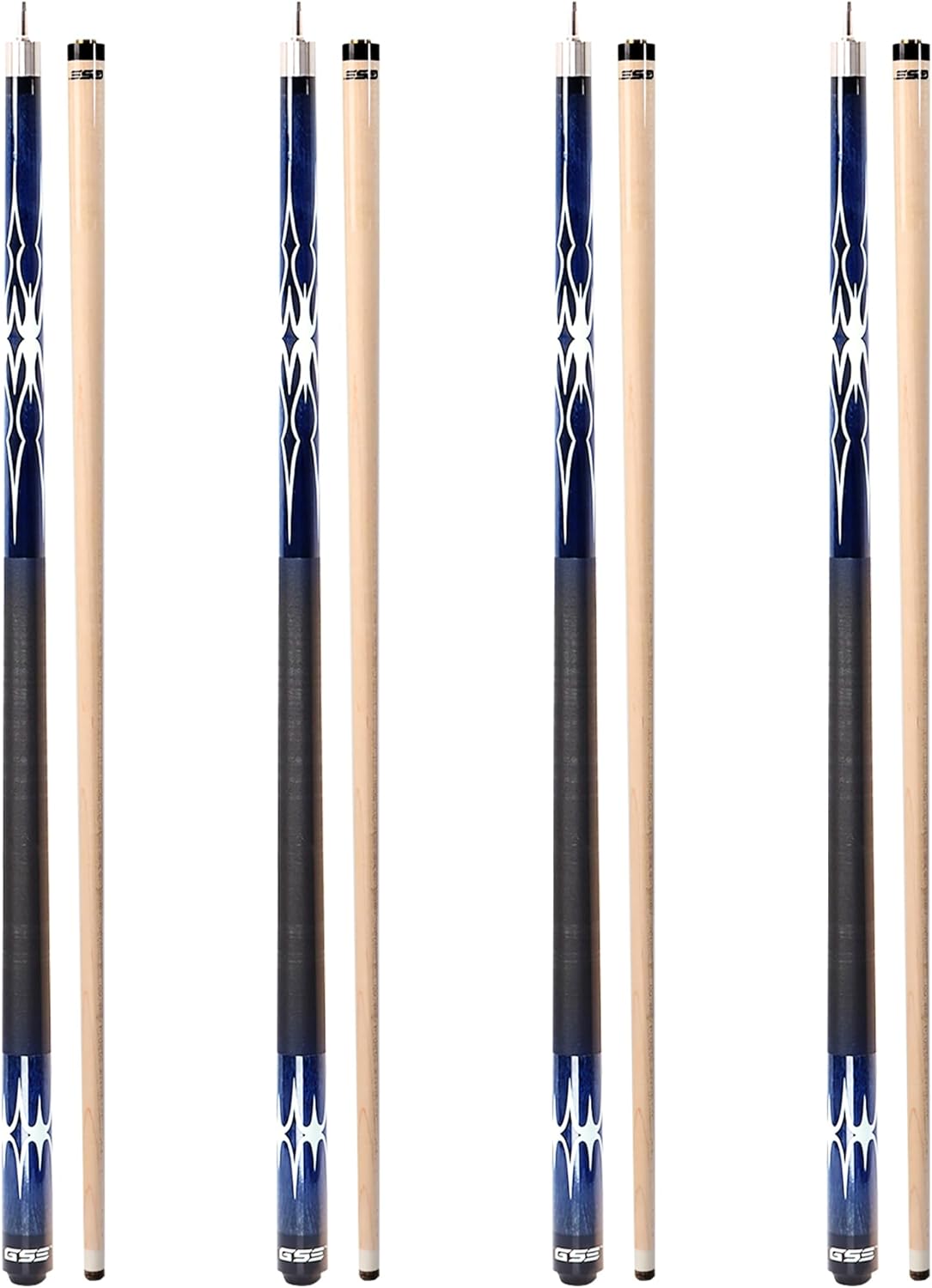 58in Canadian Maple Hardwood Pool Cue Sticks for All Players