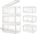 Stackable Plastic Storage Bins with Lids - Clear 3 Drawer Organizer