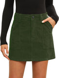 Corduroy Skirt Women High Waist A-Line Mini Skirt - Flattering