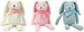 FLUFFYFUN 100% Organic Cotton Baby Toys Bunny Rabbit Set