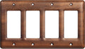 Four Light Switch Cover Plate Solid North American Walnut - Decorative