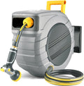 Retractable Garden Hose Reel 1/2 in x 115 ft - Slow Retract, UV