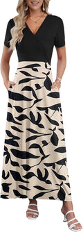 Maxi Dresses for Women Ankle Length Floral Print Beach Long Flowy easy