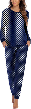 Ekouaer Pajamas For Women Comfy Long Sleeve Jogger Set (Style PNS4)