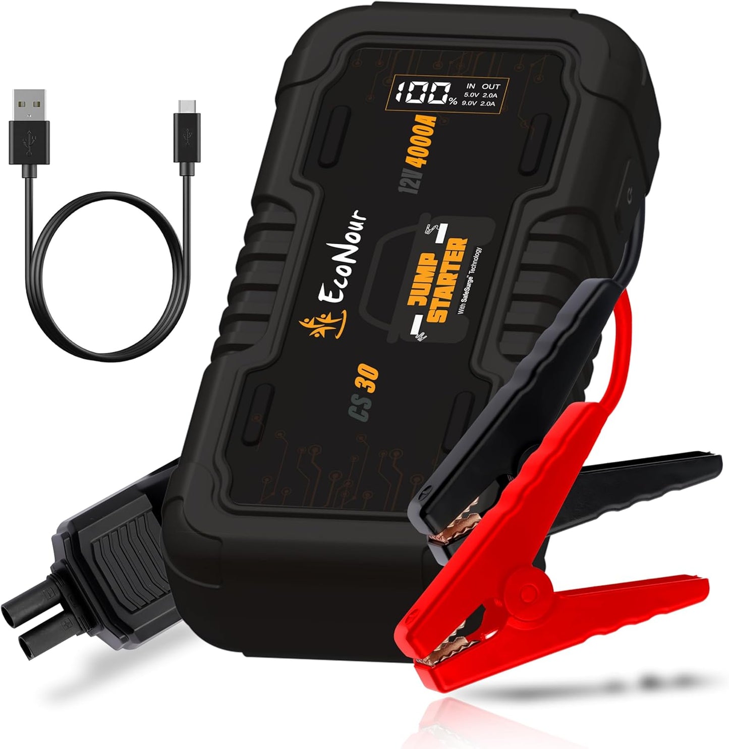 Powerful EcoNour 4000A Jump Starter