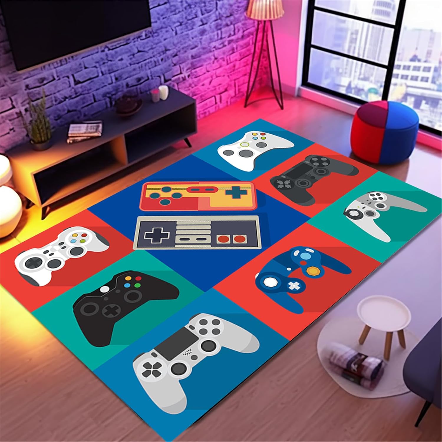 Non-Slip Gamer Rug for Boys 3'x5'