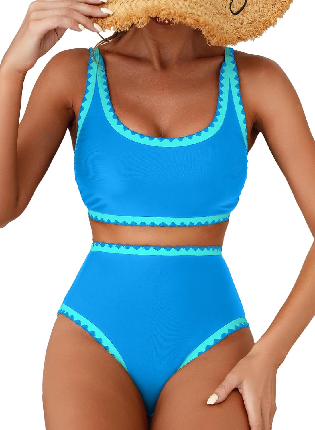 Stylish Floral Print High Waisted Bikini Sets for Women