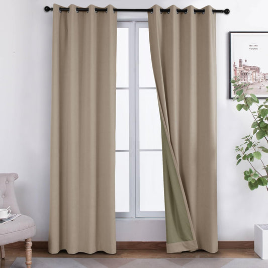 100% Blackout Velvet Curtains - Cozy Winter Insulation