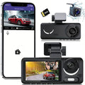 QNY 3-Channel Dash Cam - Ultimate 1080P HD Clarity