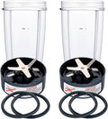 24oz Replacement Cups & Blades for Nutribullet 600W/900W - 8 Pc Set