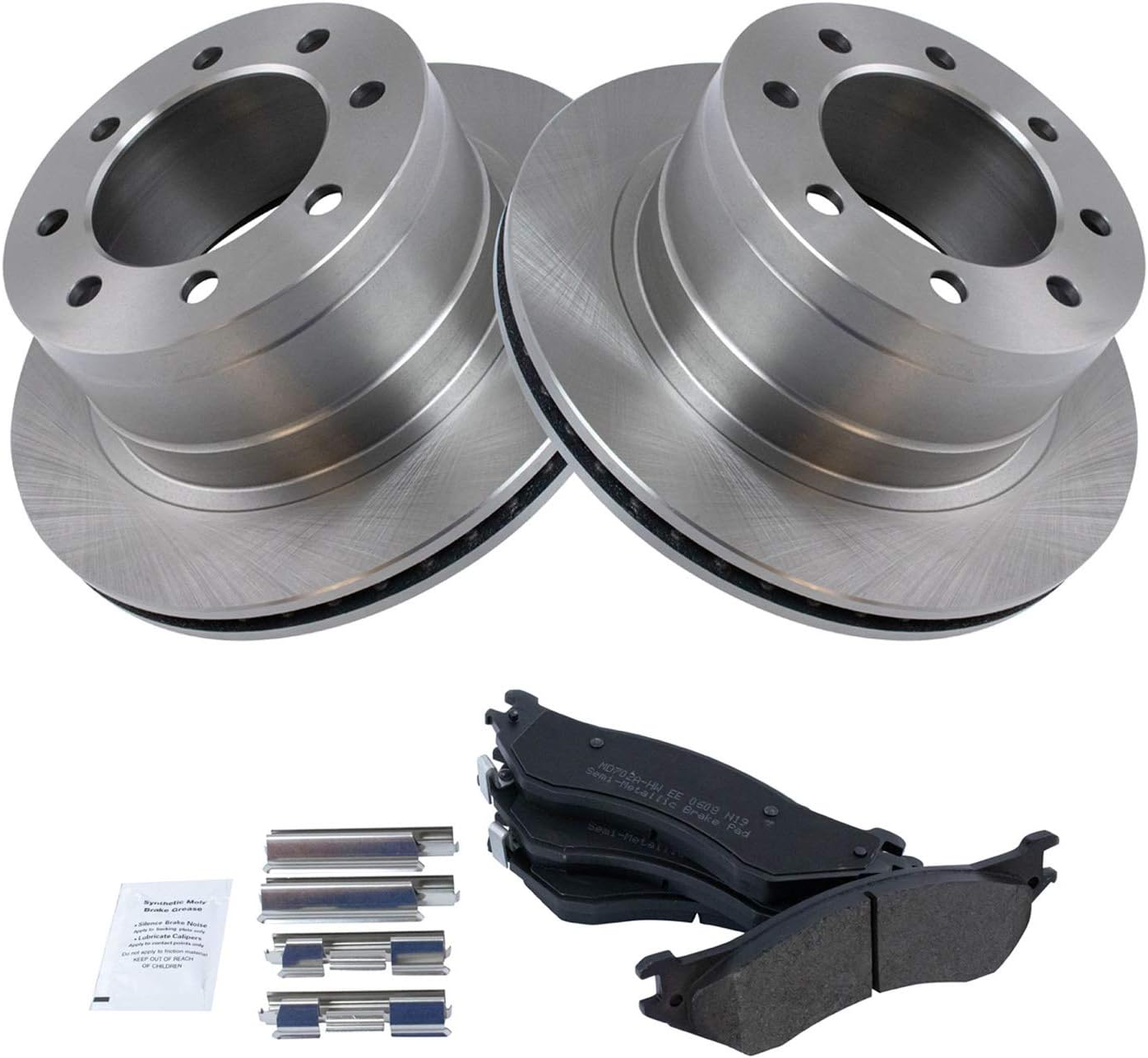 TRQ Rear Brake Pad & Rotor Kit for Dodge Ram 1500 2500 3500