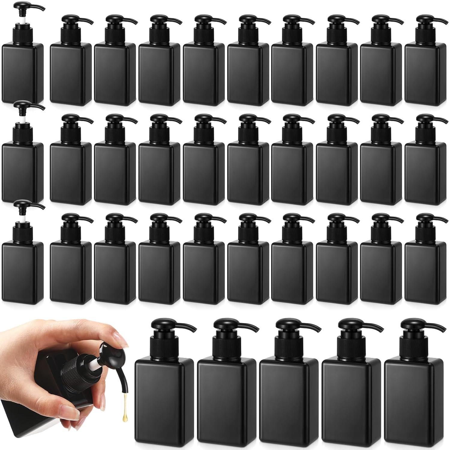 Domensi 50 Pcs Mini Travel Pump Bottles for Toiletries