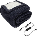 Elantrip Wool Car Heated Blanket 12 Volt - Machine Washable, 40x55in