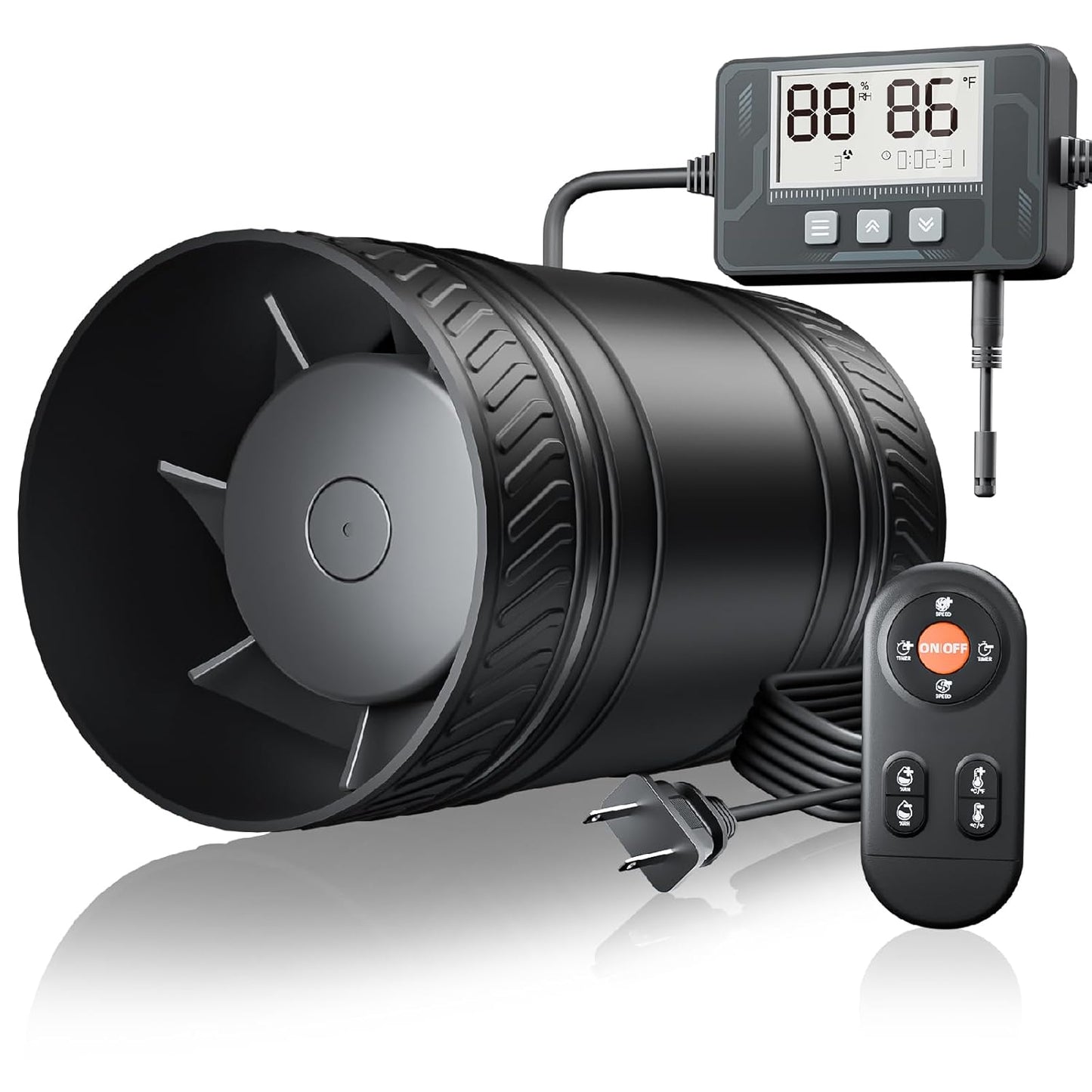 4 Inch Inline Duct Fan with Humidity Sensor for Efficient Ventilation