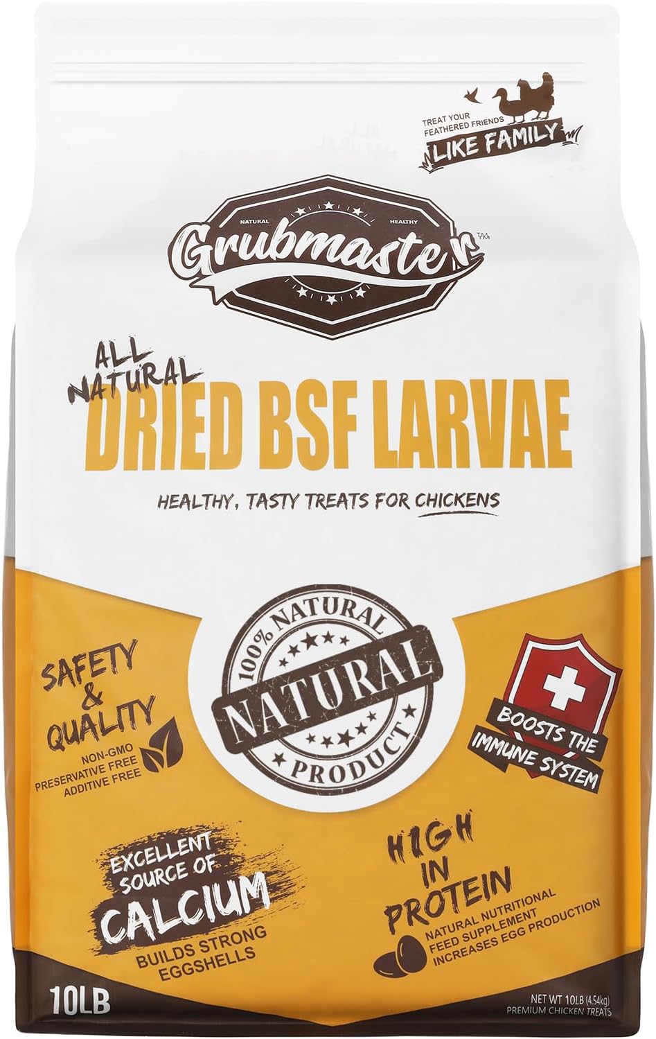 Dried Black Soldier Fly Larvae for Chickens - 10 lb. Bag