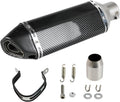 Exhaust Muffler Carbon Fiber 1.5-2in Inlet with Removable DB Killer