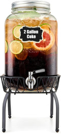 2 Gallon Beverage Dispenser with Stand for Parties and Events