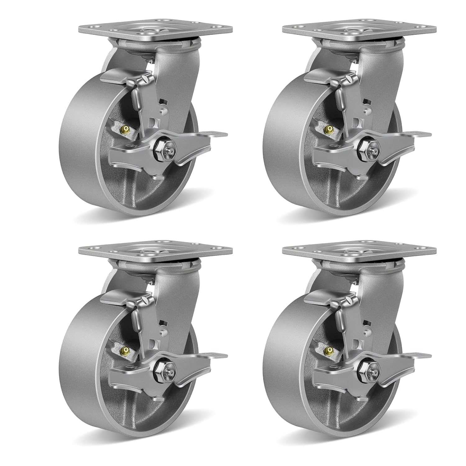 5X2 Heavy Duty Caster Wheels for Industrial Use - Set of 4