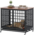 42 in Extra Large Dog Crate Furniture - Removable Trays & Wheels