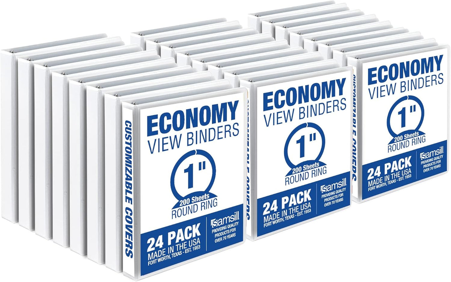 Samsill 1 Inch 3 Ring Binders for School, Home, Office Use