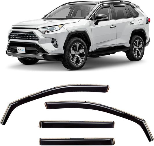 In-Channel Rain Guards for Toyota RAV4 2019-2025 - Durable