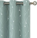 Room Darkening Curtains 84 in Frosty Green - Blackout Panels
