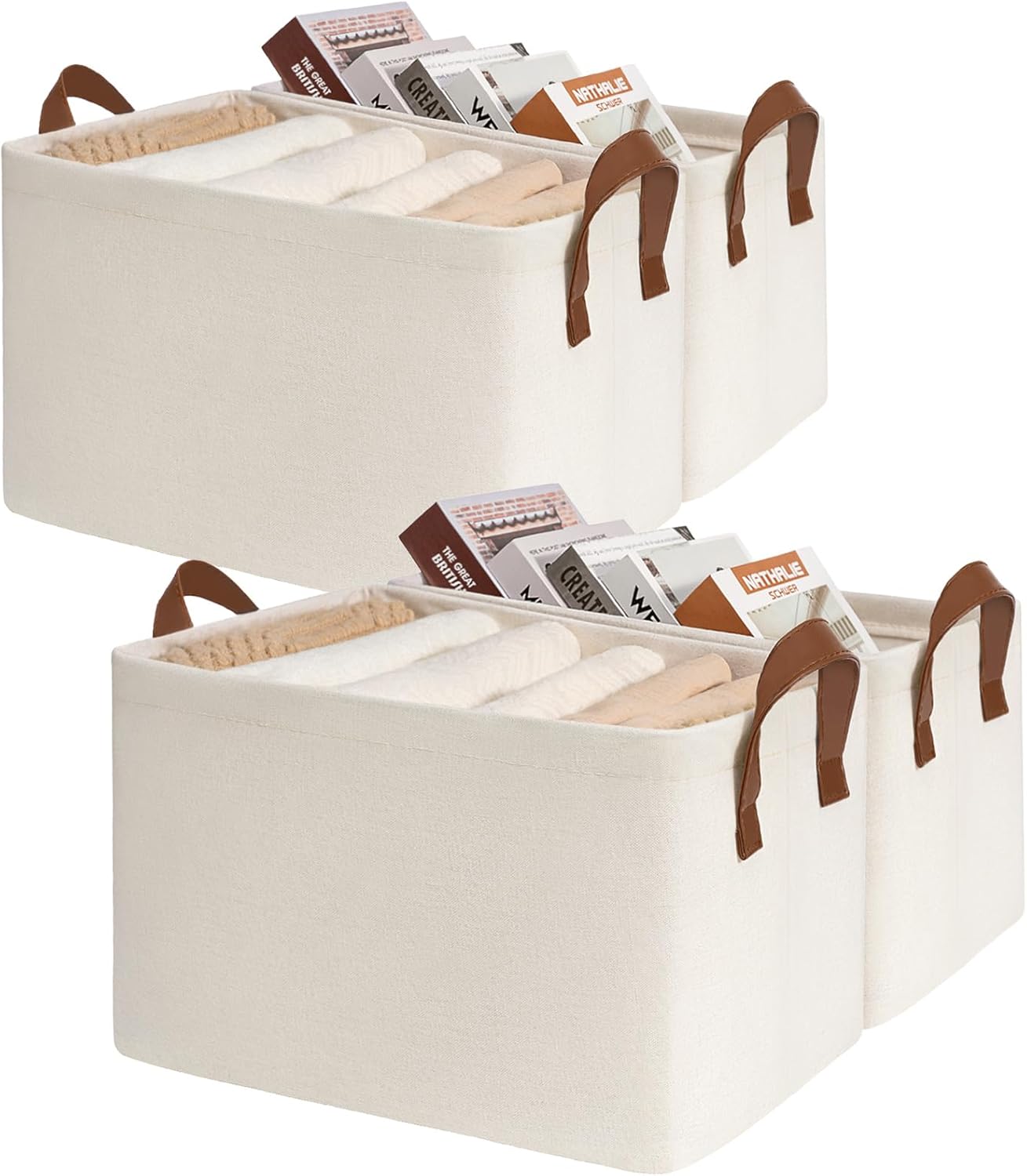 CHICVITA Closet Storage Bins for Organizing and Shelving