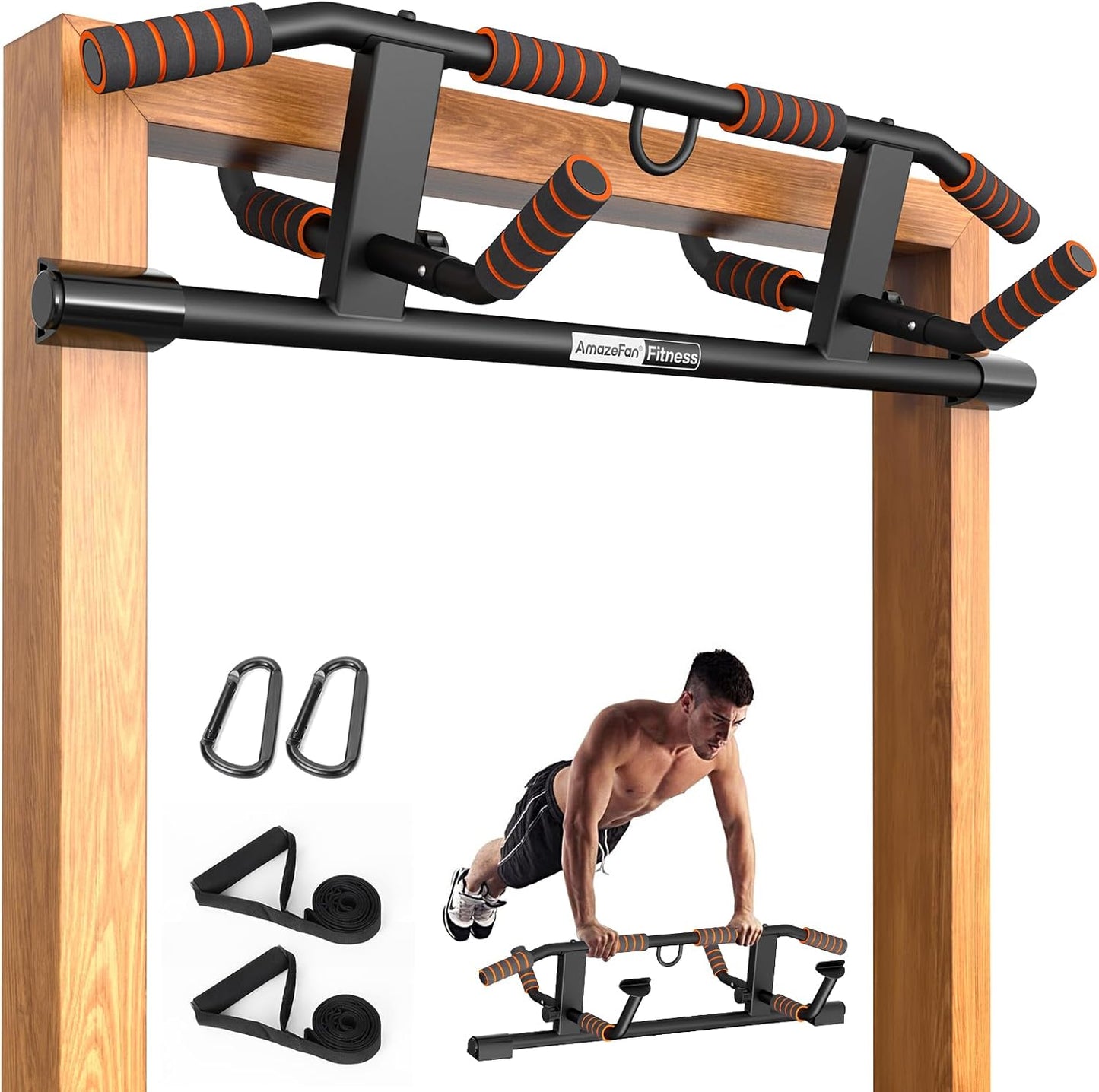 AmazeFan Pull Up Bar Doorway for Home Gym Exercise - 2024 Upgrade