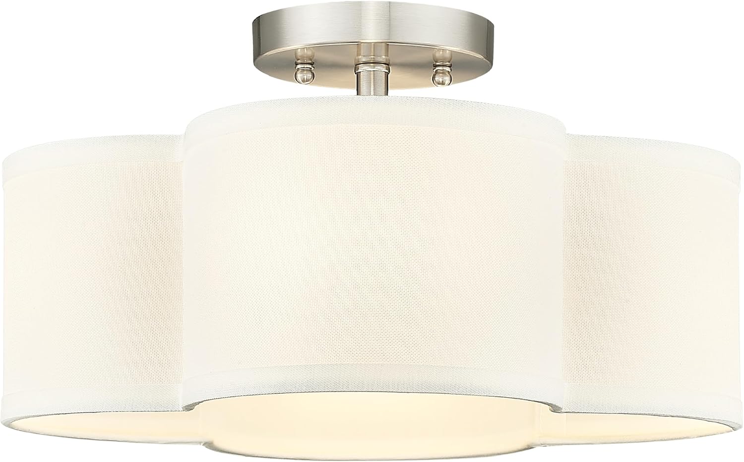 Semi Flush Mount 4-Light Ceiling Lights in Quatrefoil Shape