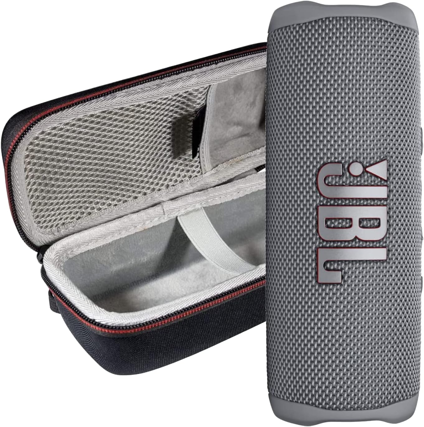 JBL Flip 6: Waterproof Bluetooth Speaker + Hardshell Case - Gray