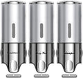 Shampoo and Conditioner Dispenser Triple Wall Mount - No Drill Shower