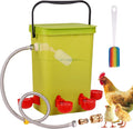 Automatic Chicken Waterer with Float Valve - 3.2 Gal Hanging Poultry