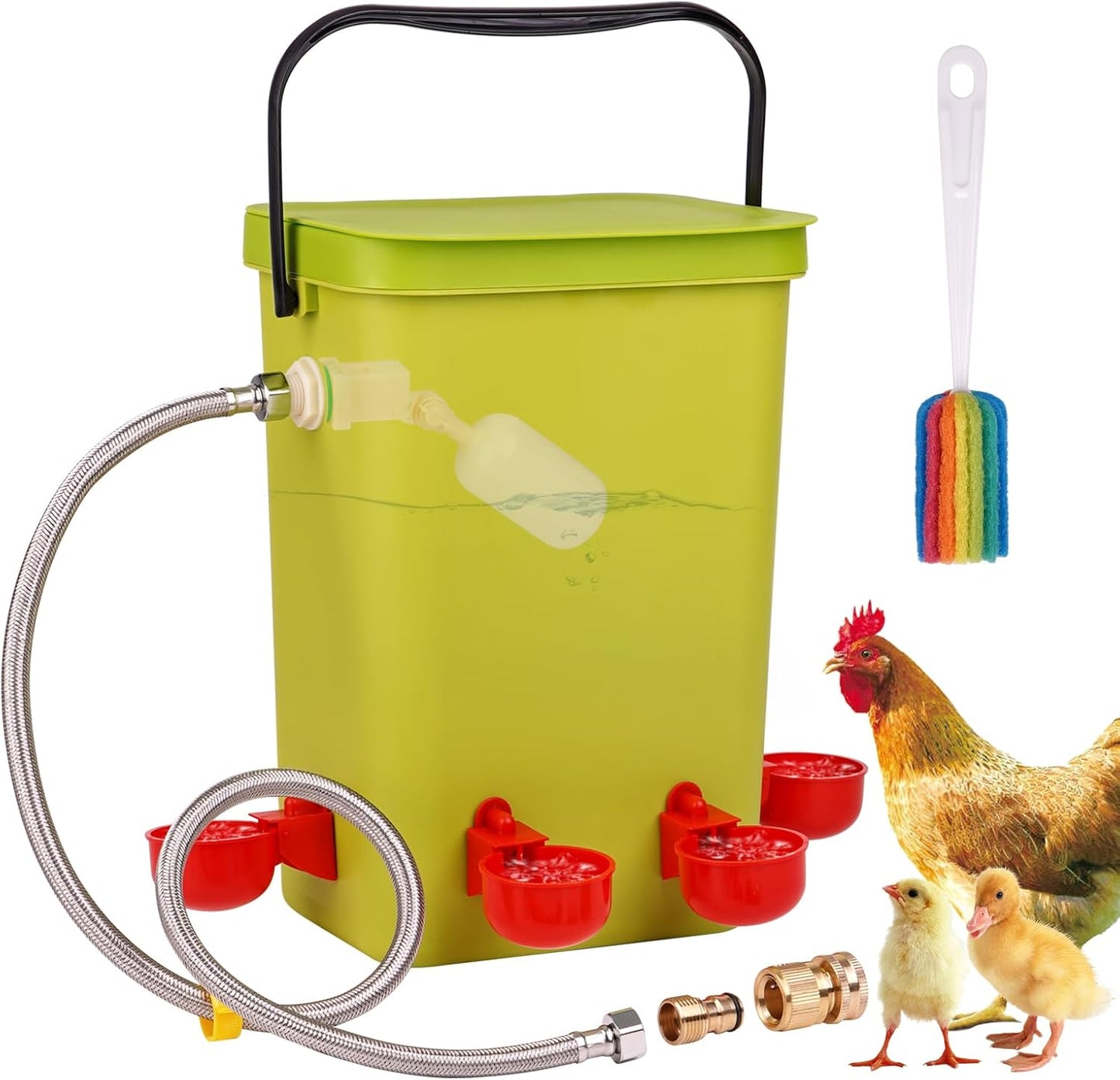 Automatic Chicken Waterer with Float Valve for Poultry Needs