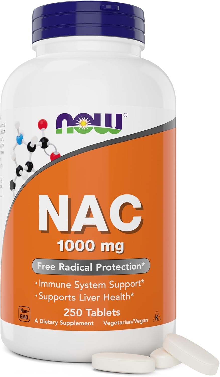 Now NAC 1000 mg Tablets for Cellular Health and Protection