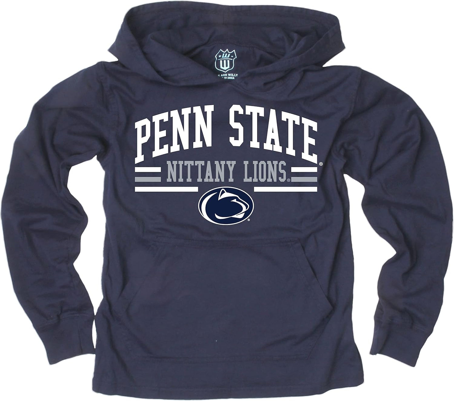 Wes and Willy Youth Boys College Team Long Sleeve Hooded T-Shirt