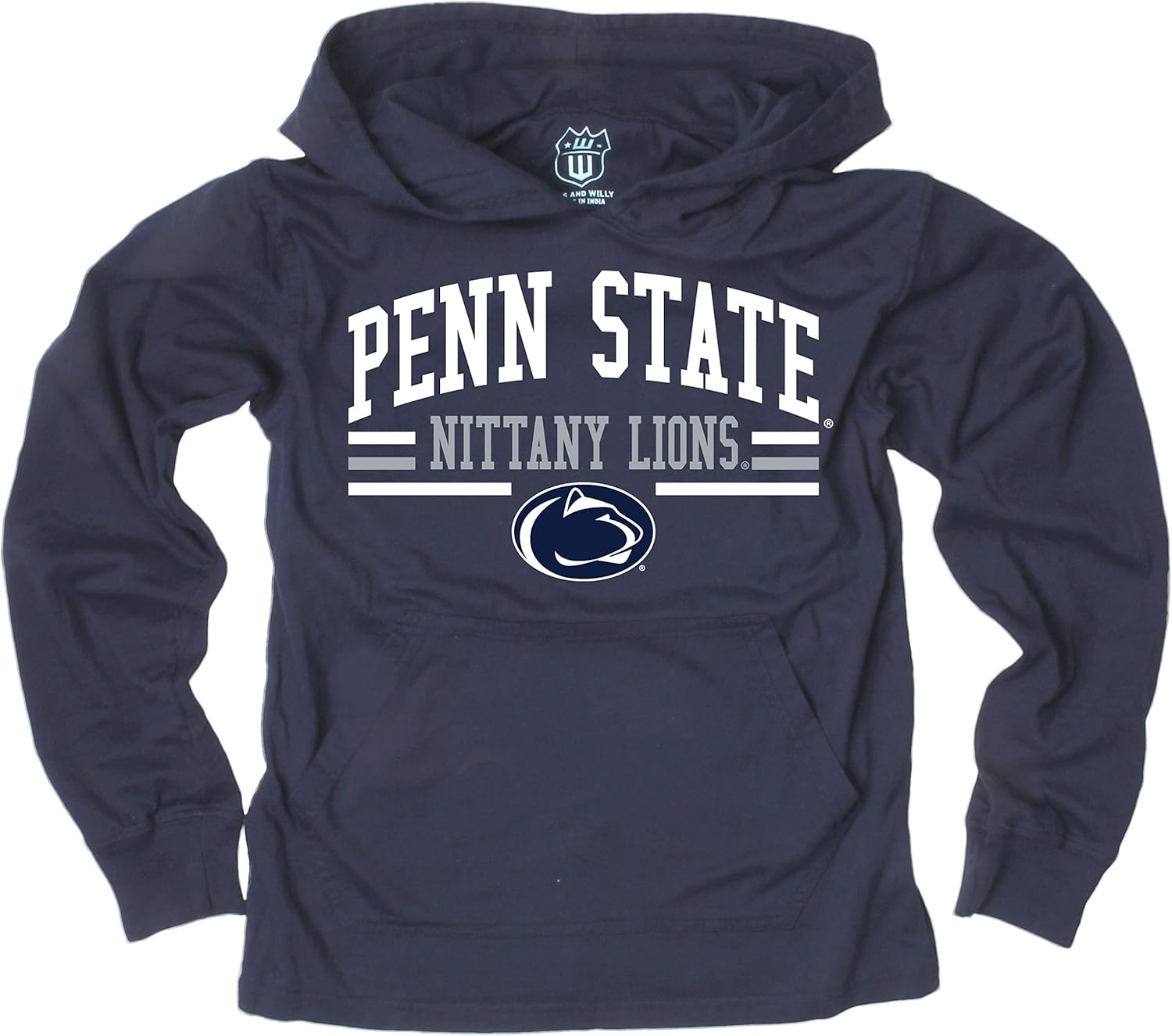 Wes and Willy Youth Boys College Team Long Sleeve Hooded T-Shirt