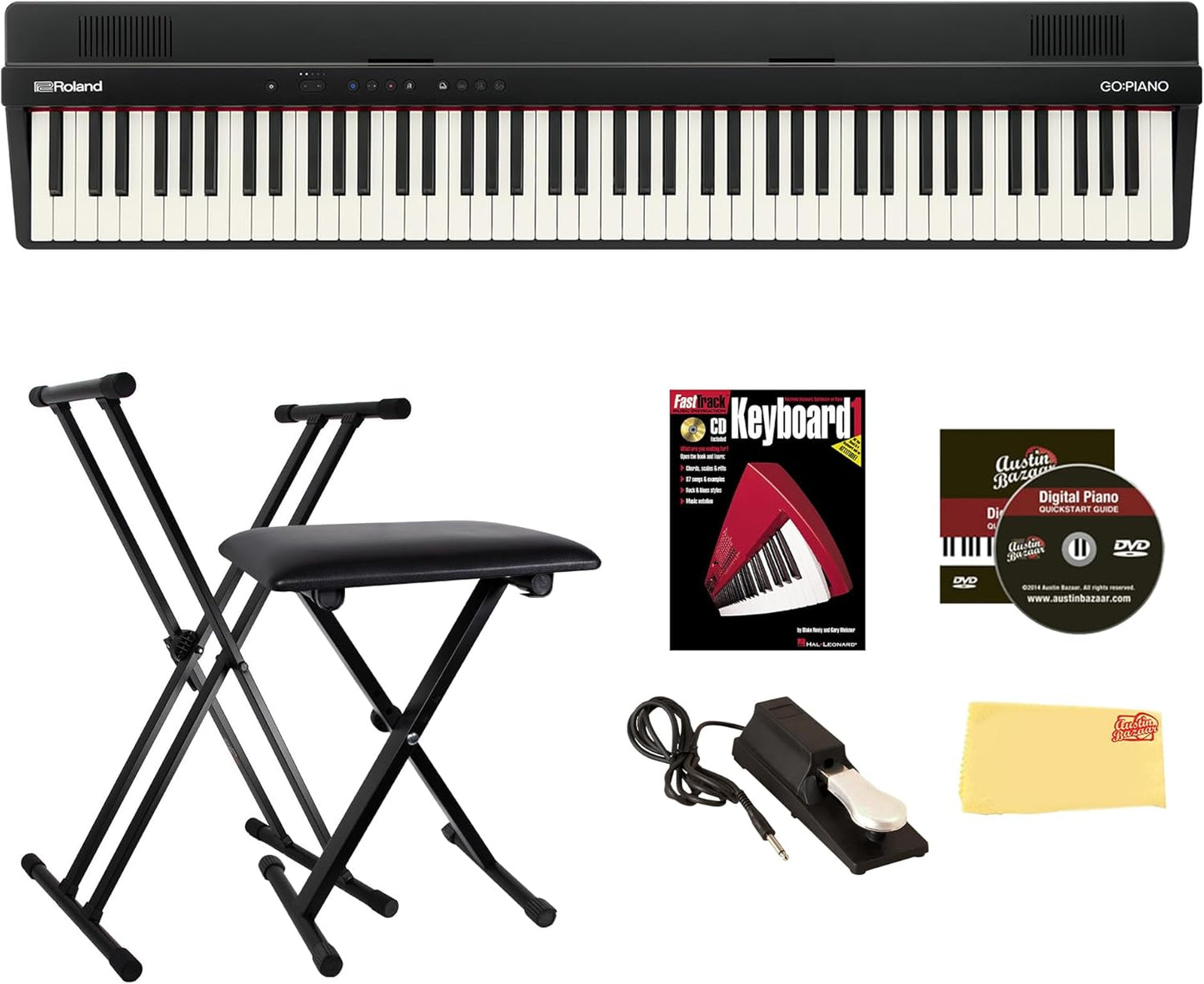 Roland GO-88PX 88-Key Digital Piano Bundle with Stand and Bench