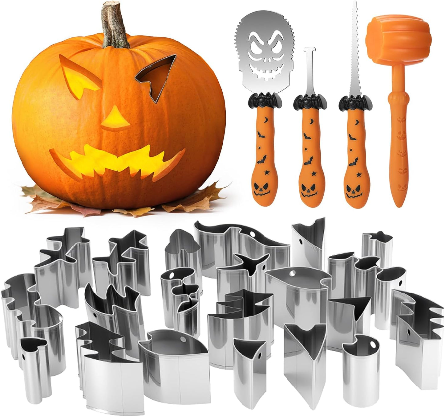Bifrost Pumpkin Carving Kit - 25PCS Safe Tools for Halloween Fun