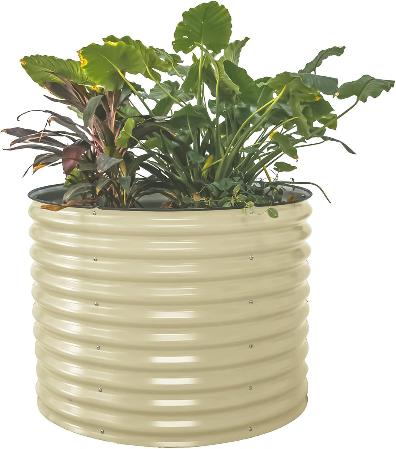 Vego Garden 32in Tall 42in Round Raised Bed Planter Box for Plants