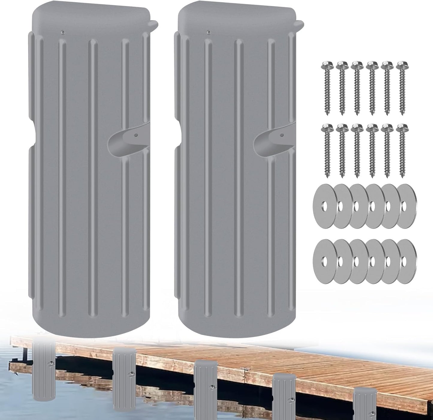 Heavy Duty Dock Bumper Fender for Boat Protection - 2 Pack