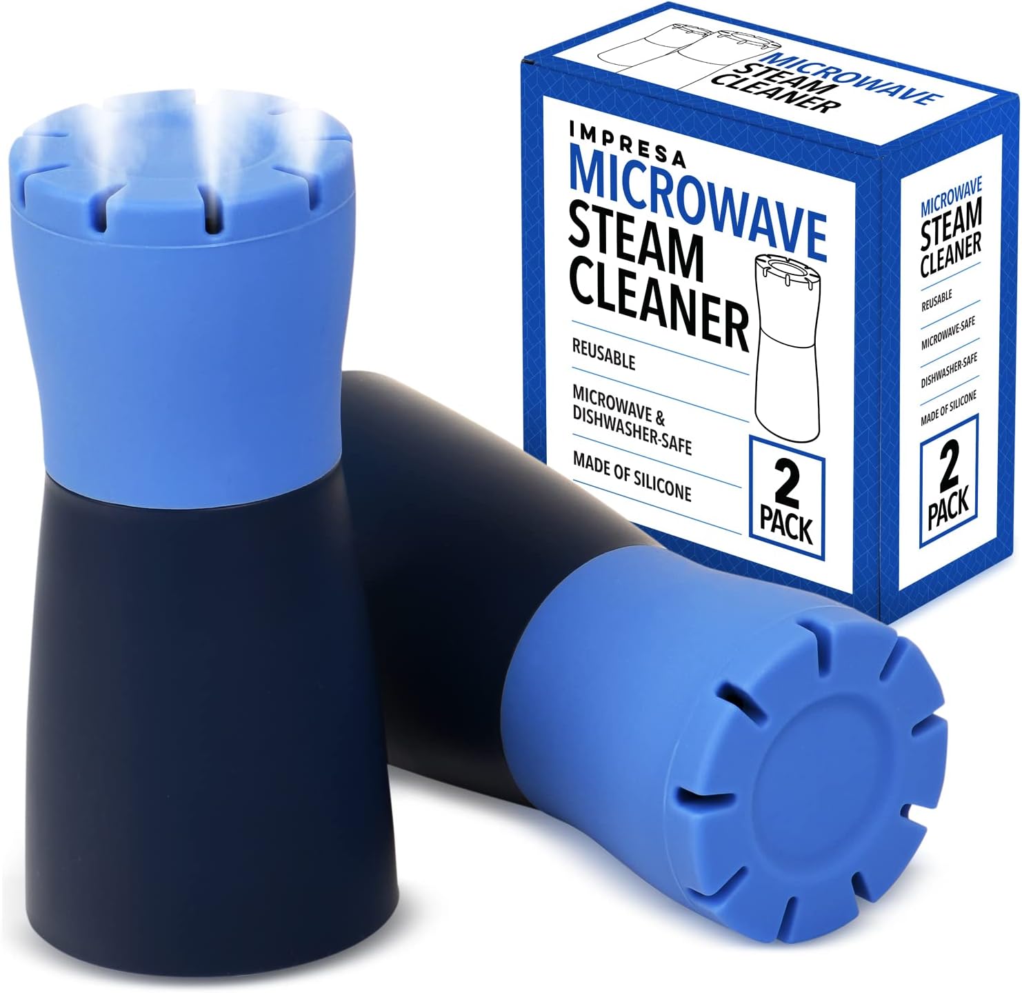 Effortless Grime Removal: Blue Microwave Steam Cleaner [2 Pack]
