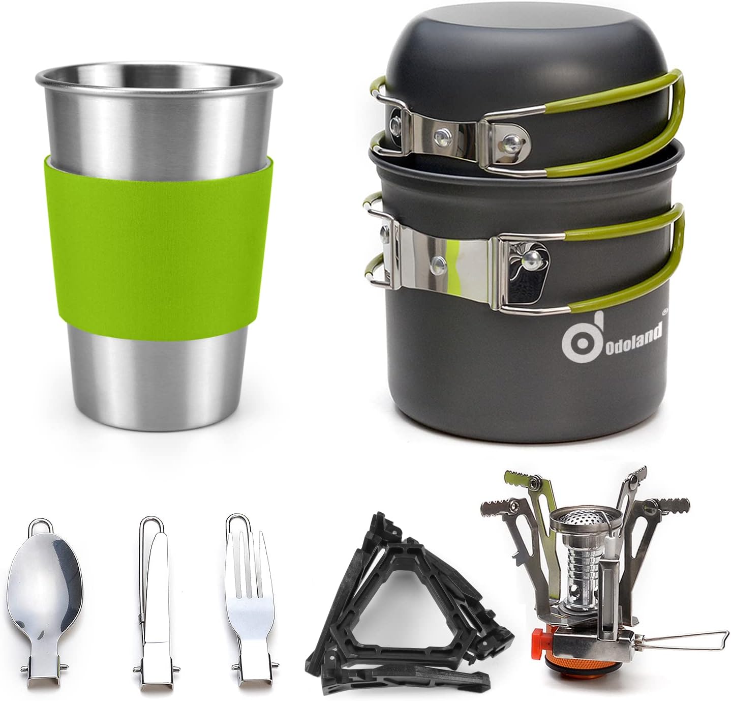 Odoland Camping Cookware Set - Compact & Versatile