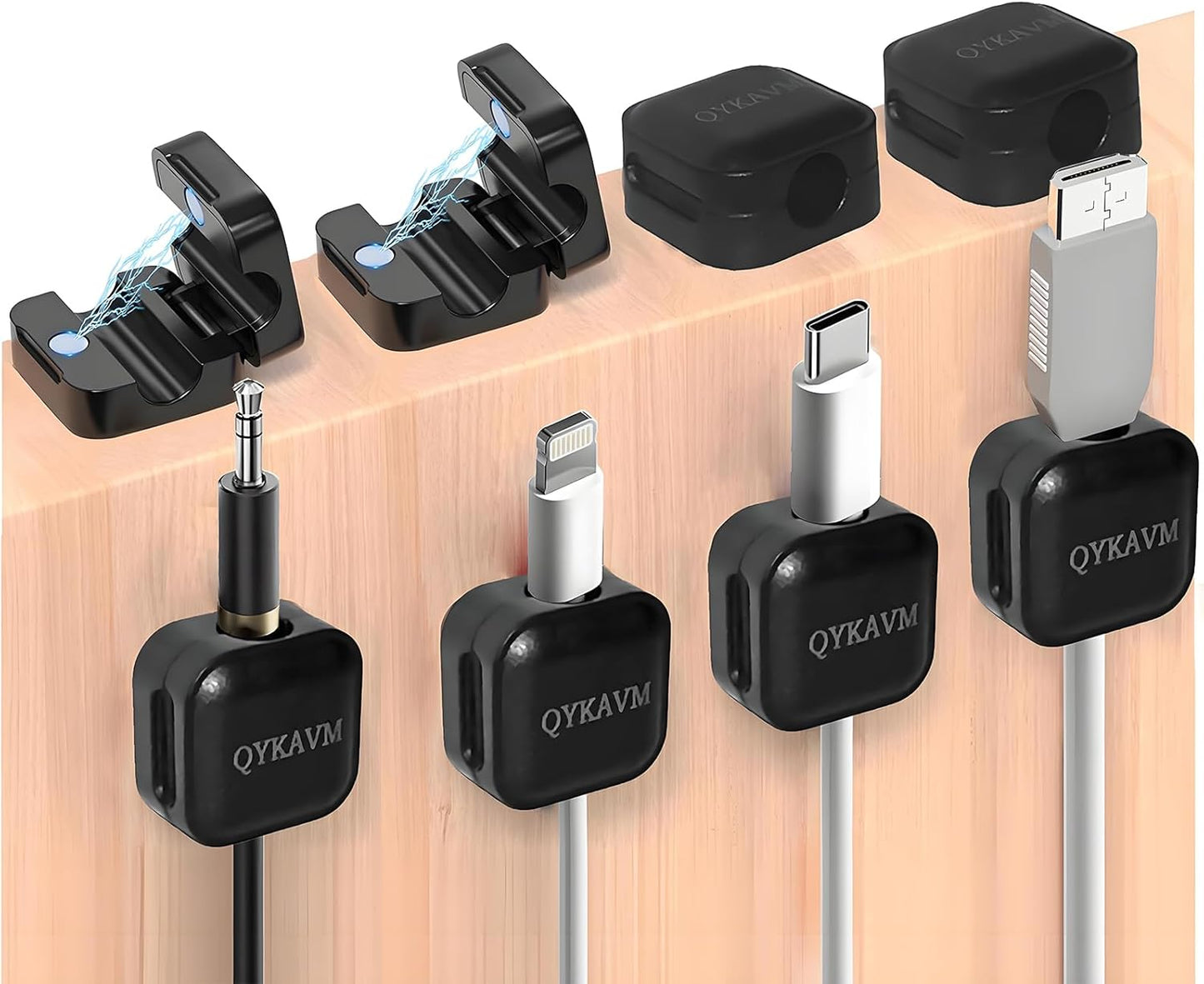Organize Cables Easily with 8 Pack Magnetic Clips - QYKAVM