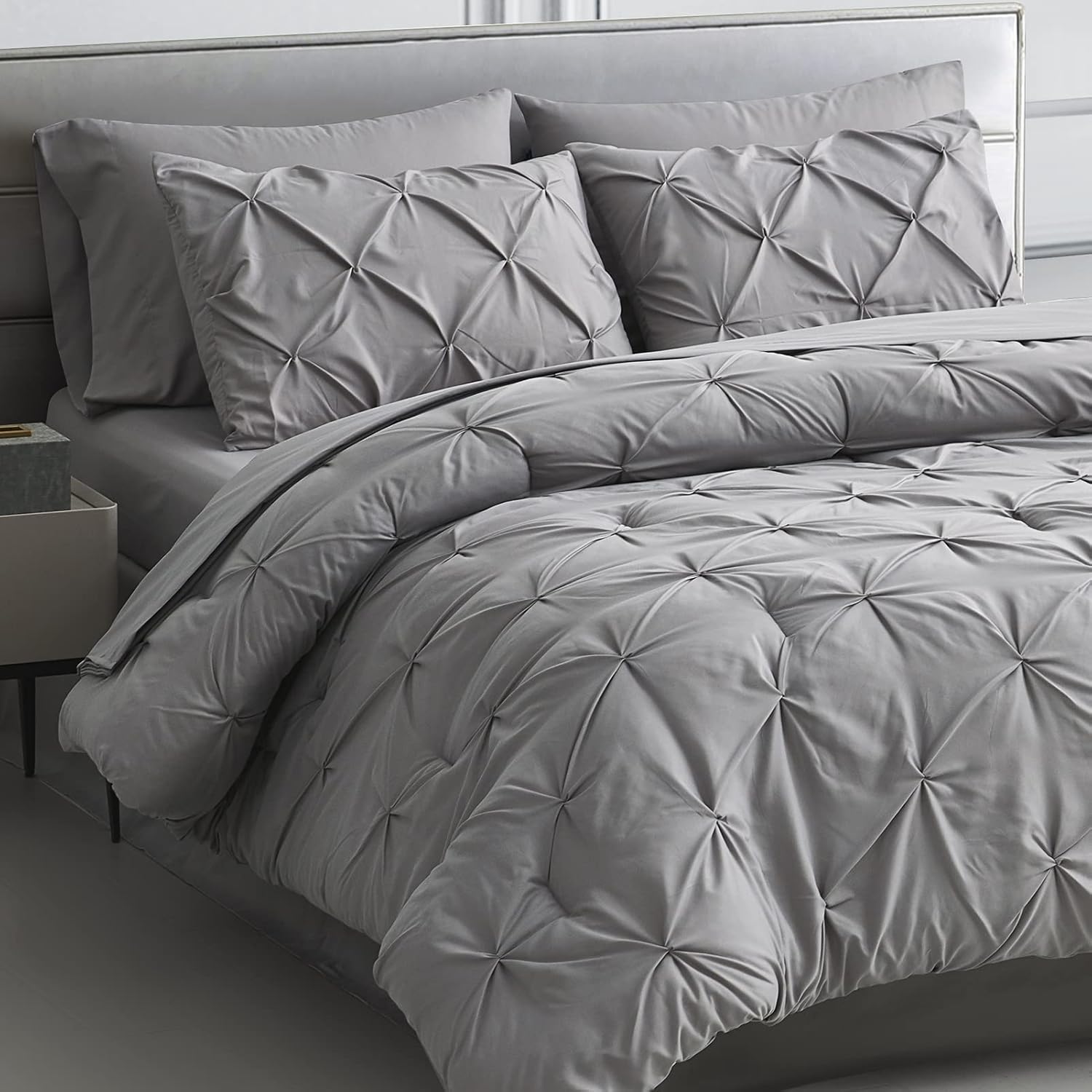 Maple&Stone Full Comforter Set - Elegant 7 Piece Bedding Set