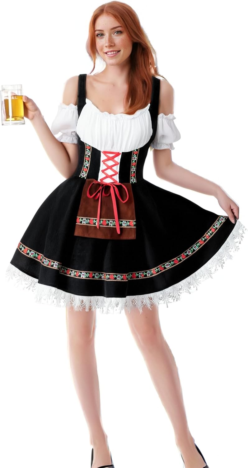 Authentic German Dirndl Dress for Oktoberfest by TOONRAIN
