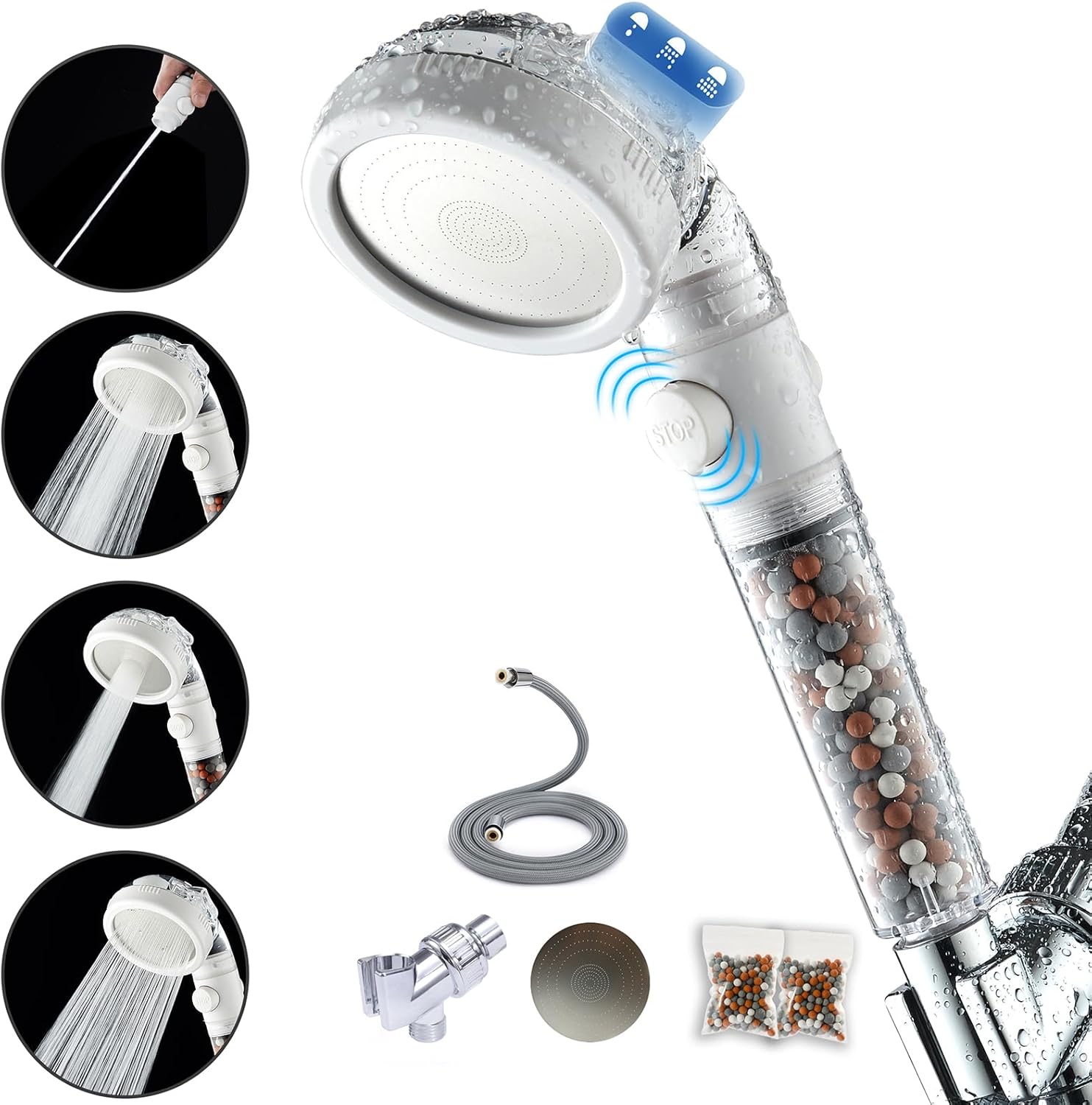 Filtered Shower Head with Handheld - High Pressure Mineral ShowerHead